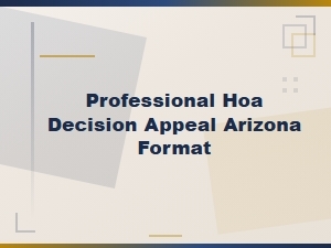 Professional Hoa Appeal Letter Template for Arizona